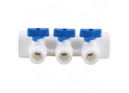 Коллектор полипропиленовый с кранами 32×20 мм 3 выхода 