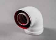 Колено коаксиальное алюминиевое 90 гр. 60/100 папа/мама